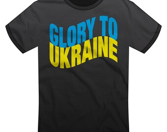 Glory to Ukraine T-shirt | Pro-Ukraine Shirt, Ukrainian Solidarity, Support Ukraine, Zelensky Shirt, Kyiv, Anti-War Rally | Super Rad Design