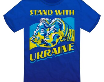 Stand With Ukraine T-shirt | Glory to Ukraine, Ukrainian Solidarity, Support Ukrainian Heritage, Help Ukraine Charity | Super Rad Design