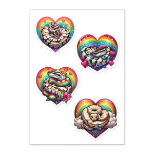 Rainbow Ball Python Sticker sheet