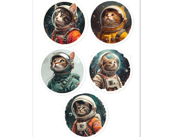Cats in Space Sticker sheet