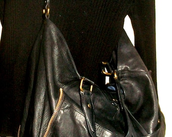 Jerome Dreyfuss Etienne Black Leather Expanding Convertible Crossbody Bag [1060USD]