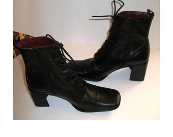 nine west square toe boots