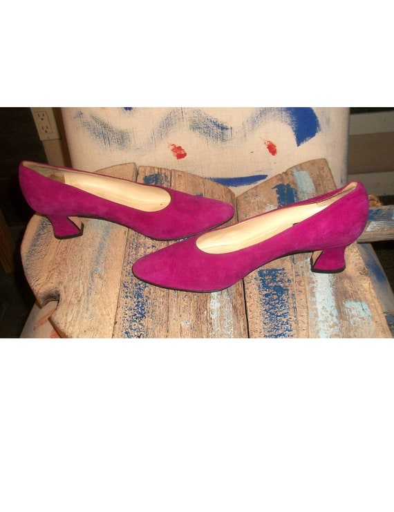 Nordstrom Classiques Entier Italy Magenta-suede Pumps With - Etsy