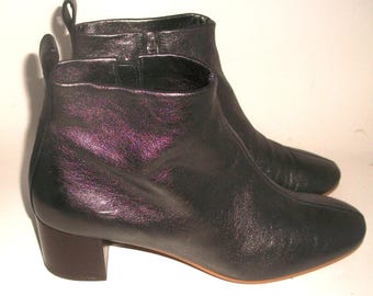 Everlane Gunmetal Leather Low-Heel "City Boot" Handmade in Italy (298IUSD) 10M EUC