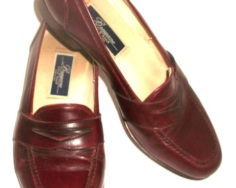 Cole Haan Bragano Burgundy Leather Penny Loafers Handmade in Italy 9M