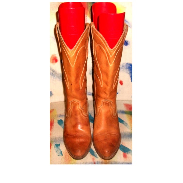 Heeled Cowgirl Boots Etsy
