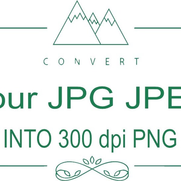 Convert your jpg jpeg to 300 DPI PNG and remove background for DTF transfers or other printing