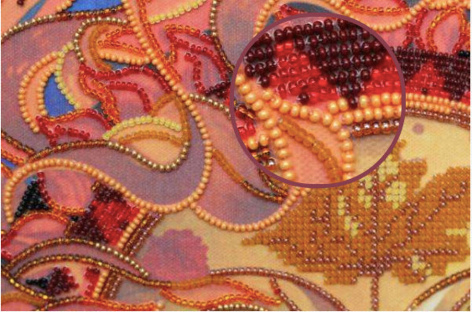 Bead embroidery kit Abris Art Stamped Needlepoint Kit Modern Etsy