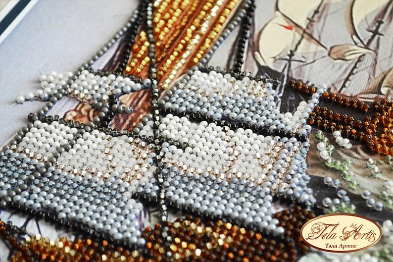 Stand With Ukraine Bead Embroidery Kit Sea in the Picture Ship Etsy