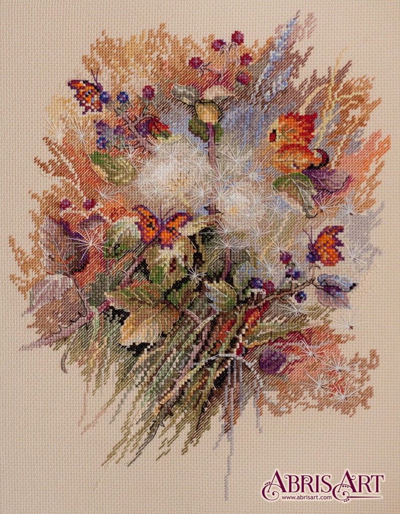 Cross Stitch Kit With Counted Cross Stitch Design for Blanc Etsy