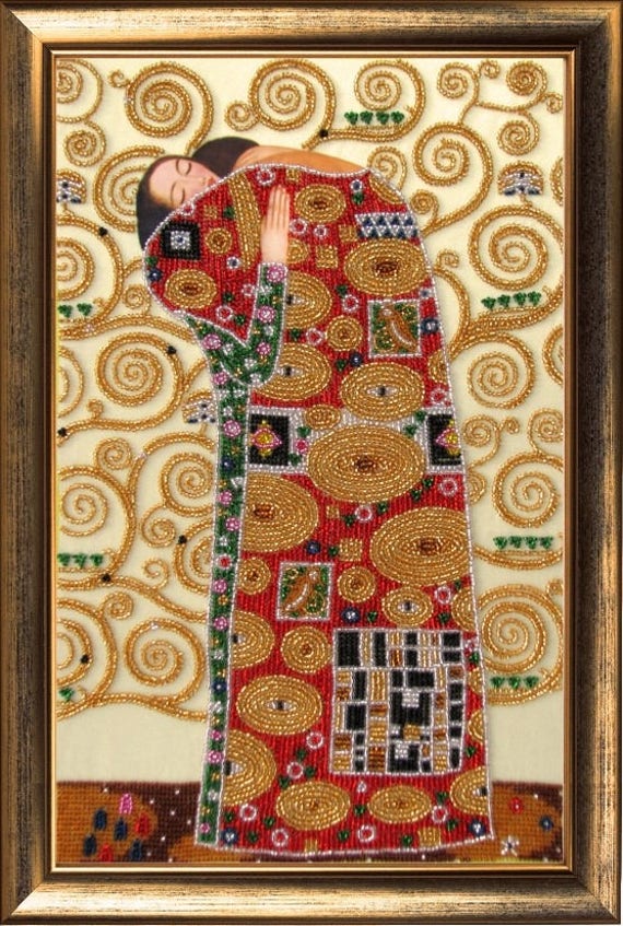 Bead embroidery kit The Fulfillment by Gustav Klimt Etsy