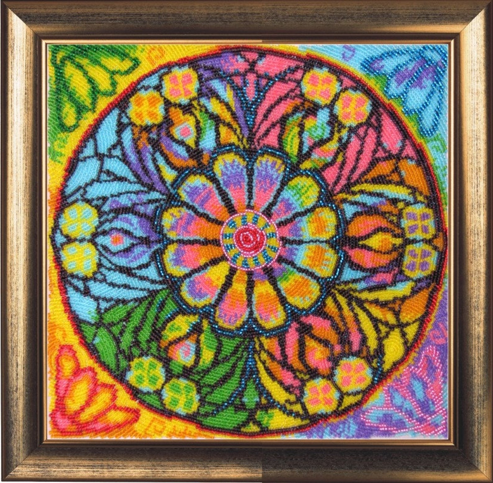 Bead embroidery kit Stamped Needlepoint Kit Modern Needlepoint Etsy