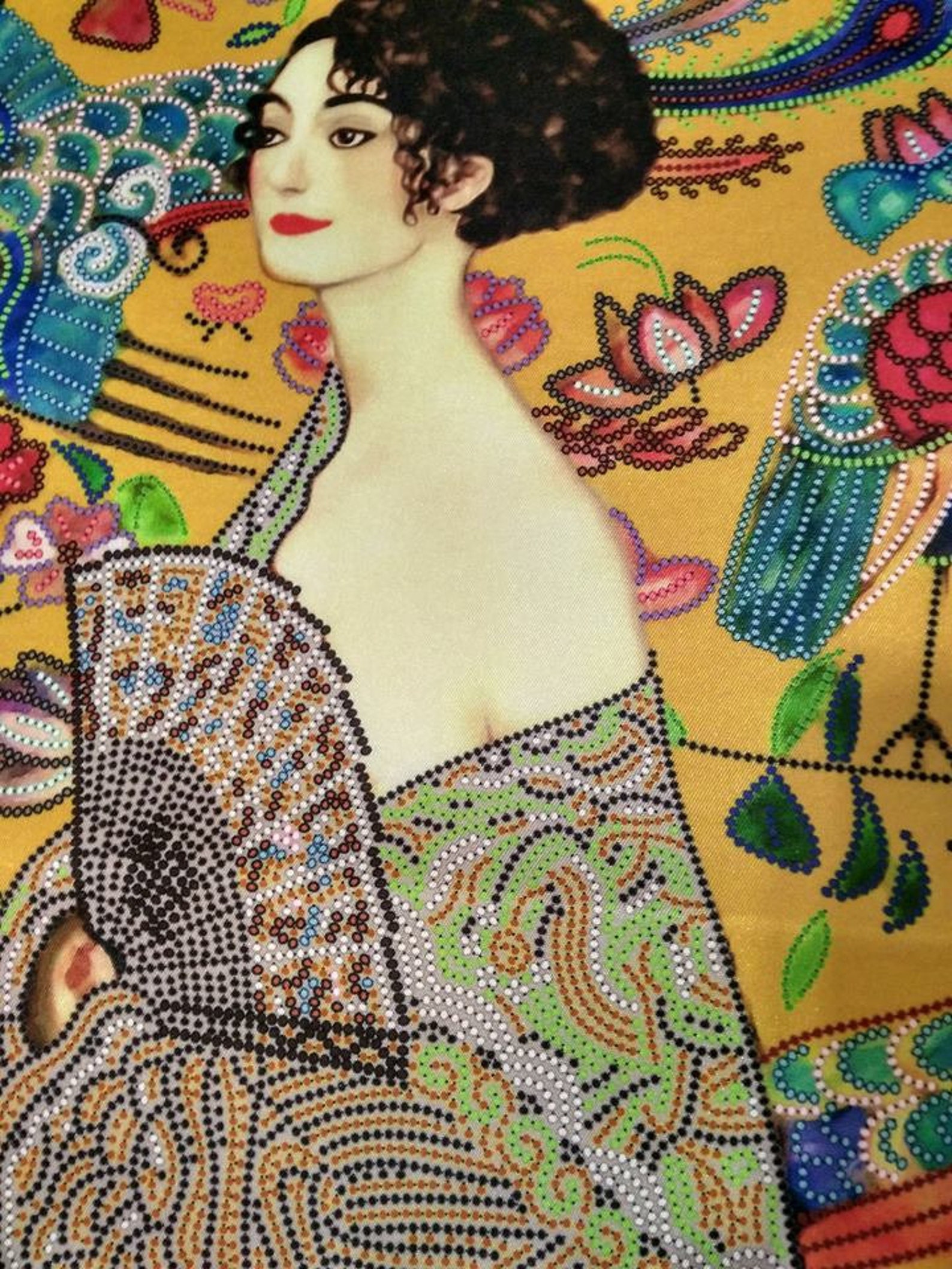 Bead embroidery kit by Gustav Klimt needlepoint kit bead Etsy