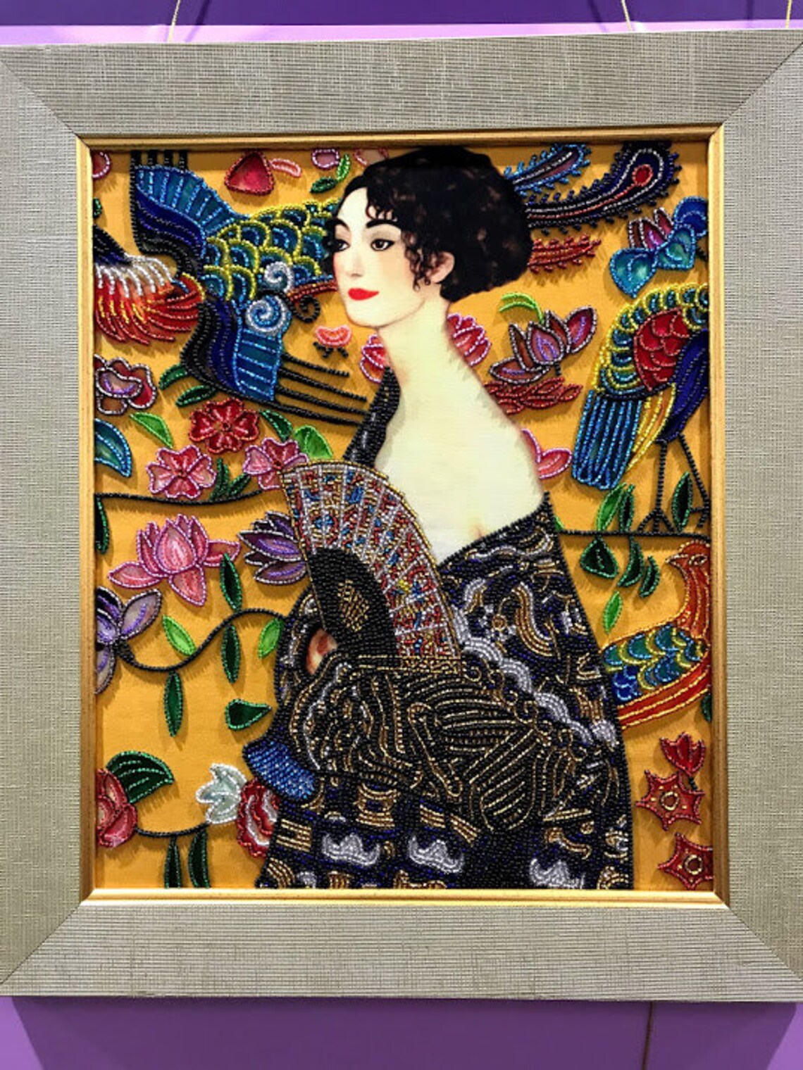 Bead embroidery kit by Gustav Klimt needlepoint kit bead Etsy