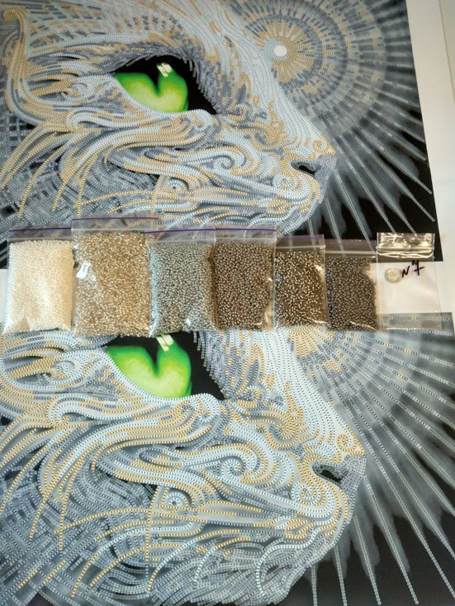 Fantastic cat Needlepoint Kits bead embroidery kit DIY kit | Etsy