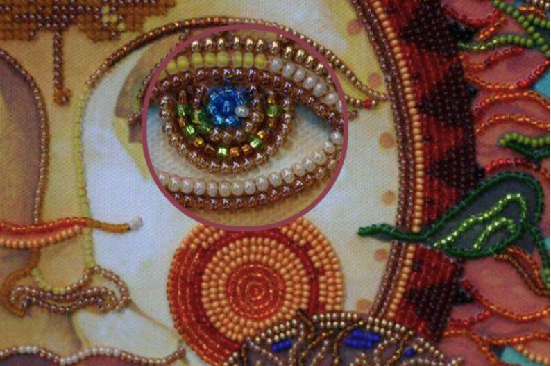 Bead Embroidery Kit Abris Art Stamped Needlepoint Kit Modern Etsy