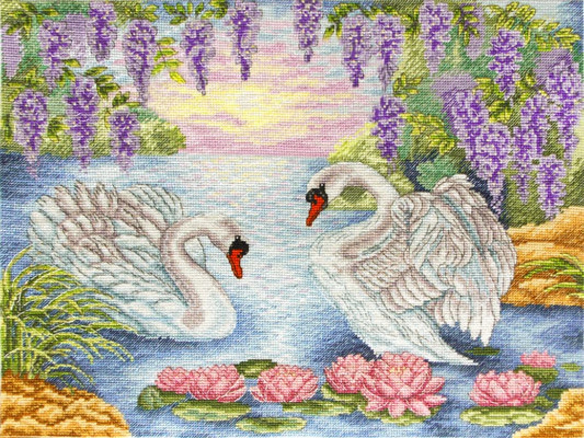 Counted Cross Stitch Kit Advanced Birds Embroidery Designs DIY | Etsy