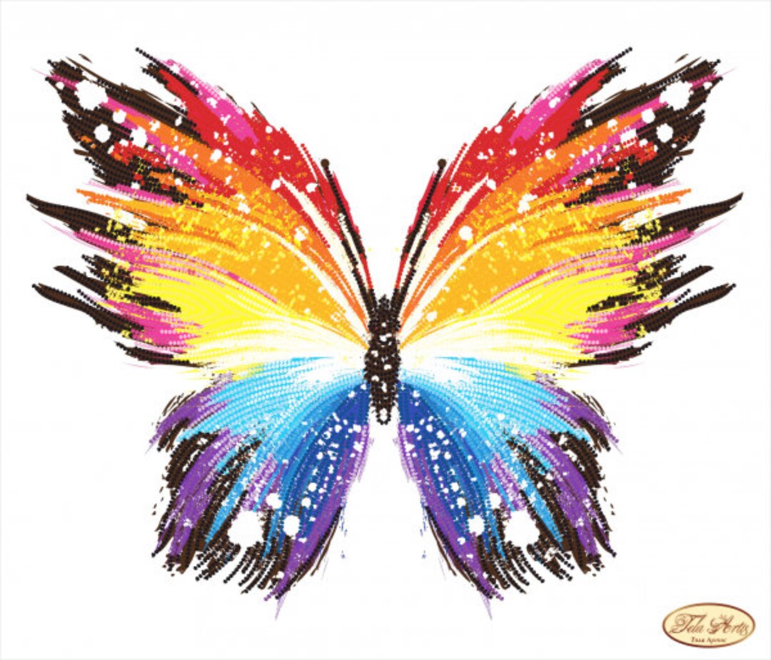 Bead Embroidery Kit Stamped Needlepoint Kit Modern Needlepoint Etsy