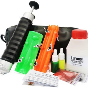 Professional Starter Set Aluminum Injector 4 oz / 120 ml for Soft Plastic Plastisol Fishing Bait Baits Mold Molds Form Lure Tackle Making
