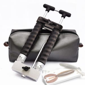 Dual Mixing Soft Bait Mold Fishing Plastisol Color Professional Aluminium Injector Hand Kit Twin Plastic Form Lure Making 2x45 ml