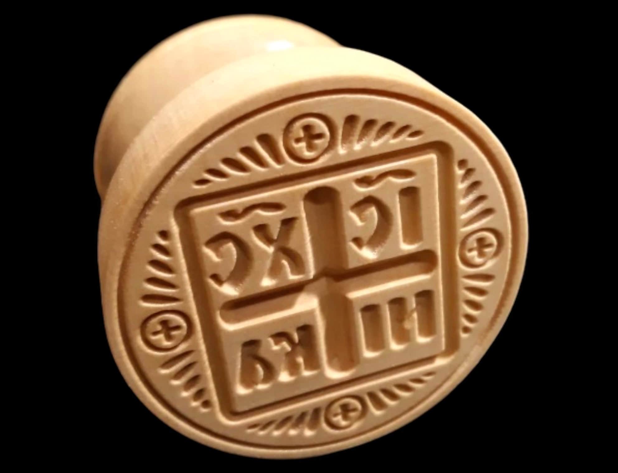 Hand Crafted Wooden Bread Stamp 6cm across $35.99 Free Shipping