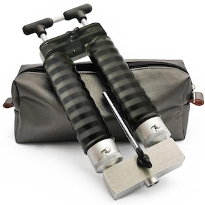 2 inyectores profesionales de aluminio de 120 ml / 2 x 4 oz para cebos blandos, kit de mano de color plastisol para pesca, juego de mezcla doble para fabricación de señuelos de plástico.