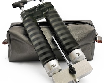 2 inyectores profesionales de aluminio de 120 ml / 2 x 4 oz para cebos blandos, kit de mano de color plastisol para pesca, juego de mezcla doble para fabricación de señuelos de plástico.