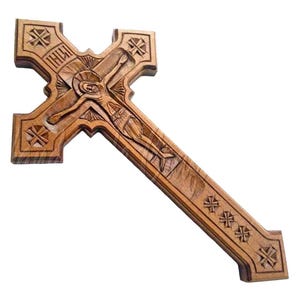 Exclusive Handmade Wooden Wall Cross Crucifix with * JESUS CHRIST *