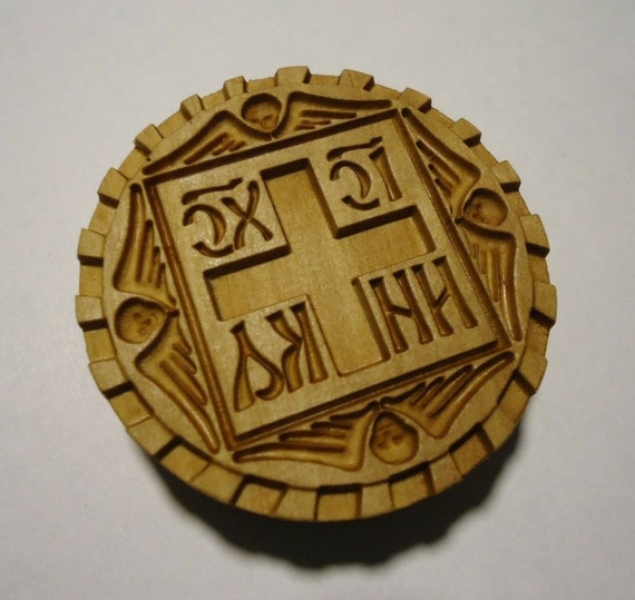 Royal Family of the ROMANOVS * Diameter: 1.57-7.09 inches // 40-180 mm Stamp For The Holy Bread Orthodox Liturgy//Wooden Hand Carved Traditional Prosphora #55