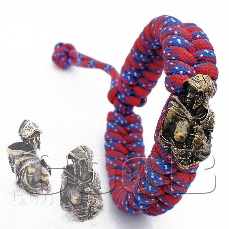 Buy EDC Bead Paracord Bracelet Keychain Buckle Shackle Clasp Charm