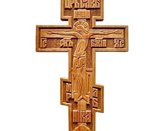 彫刻された木製の正教会の十字架：スラブ教会スタイルの十字架 - Etsy 日本