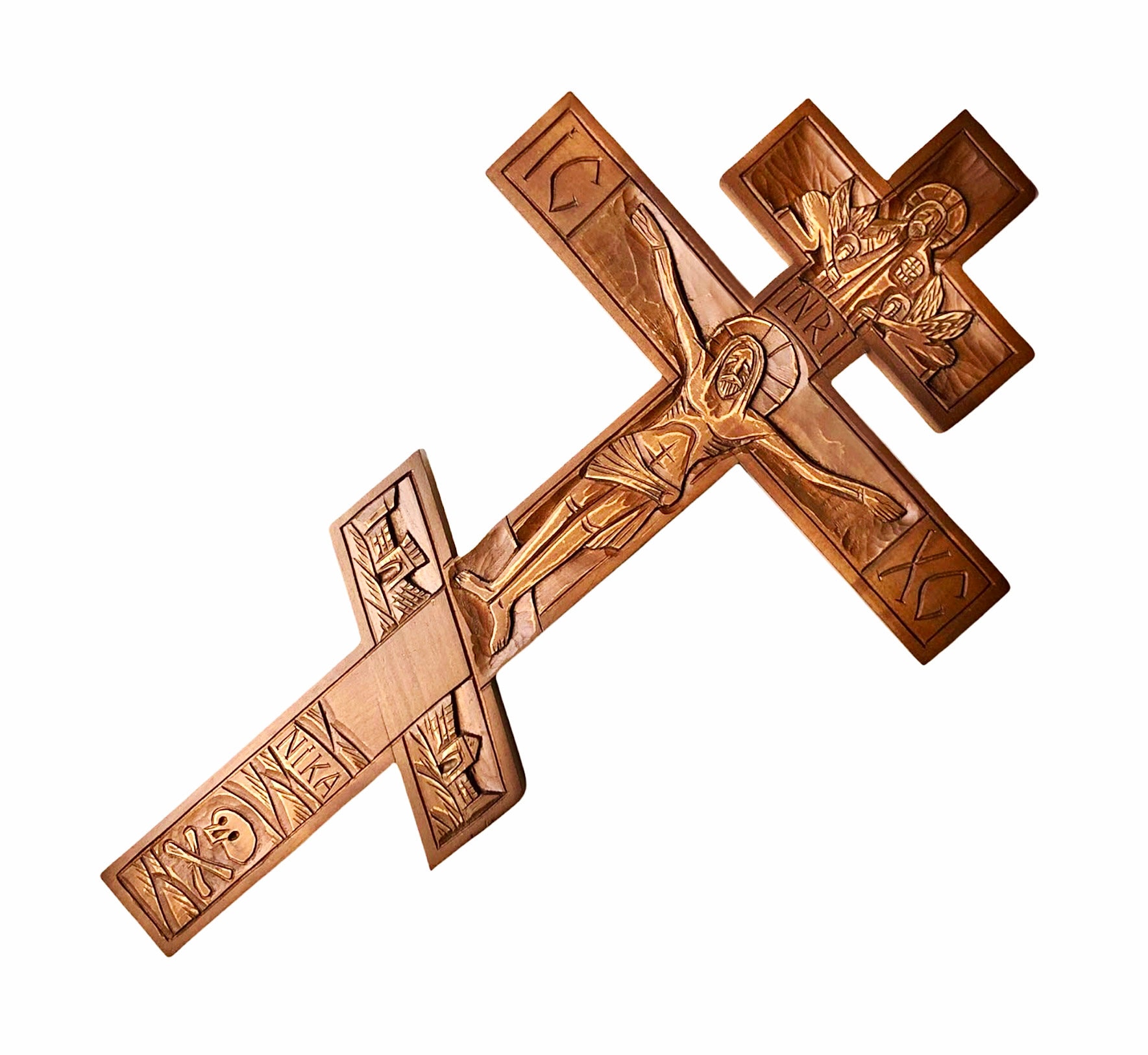 GSDGV Croce in legno, con Gesù Cristo da parete, Croci in legno da parete, per feste, meditazione, ornamenti per artigianato e esposizione da tavolo (nero