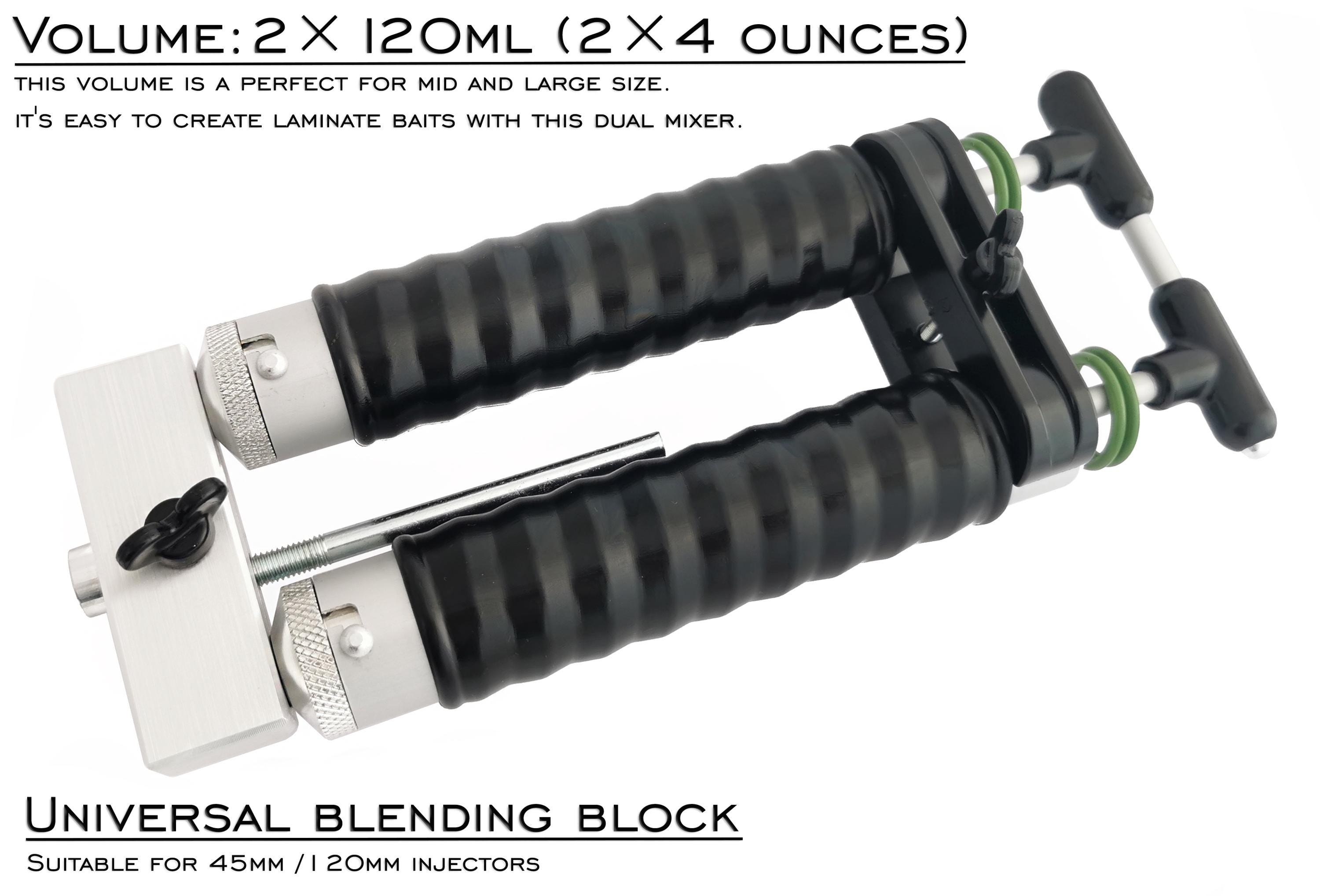 2x120 Ml / 2x4 Oz Professional Aluminium Injector Soft Bait Form ...