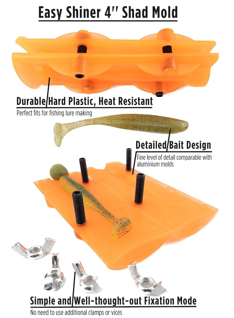 Stampo per esche morbide a doppia miscelazione, kit manuale per iniettore in alluminio professionale per la produzione di esche in plastisol colorato, stampo in plastica doppia, 2x45 ml - Italia Stampo per esche morbide a doppia miscelazione, kit manuale per iniettore in alluminio professionale per la produzione di esche in plastisol colorato, stampo in plastica doppia, 2x45 ml - Italia