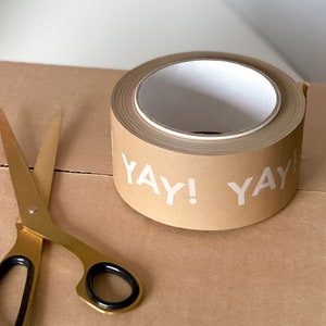 Eco-Friendly packaging tape - Eco Friendly Brown Kraft Tape 50mm x 50m - Eco Packaging Tape - Brown Kraft Tape - Printed Tape - YAY