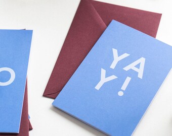 Tarjeta de felicitaciones divertidas - Tarjeta de bien hecho - Tarjeta de felicitaciones - Tarjeta de bien hecho divertida - Tarjeta de cumpleaños divertida - ¡Yay!