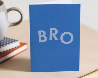 Tarjeta de cumpleaños divertida para hermano - Tarjeta de cumpleaños - Tarjeta de cumpleaños para hermano - Tarjeta de cumpleaños tipográfica - Hermano