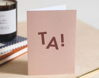 Tarjeta de agradecimiento divertida - Tarjeta de agradecimiento - Tarjeta divertida - Gracias - Yorkshire - Norte - ¡Gracias!