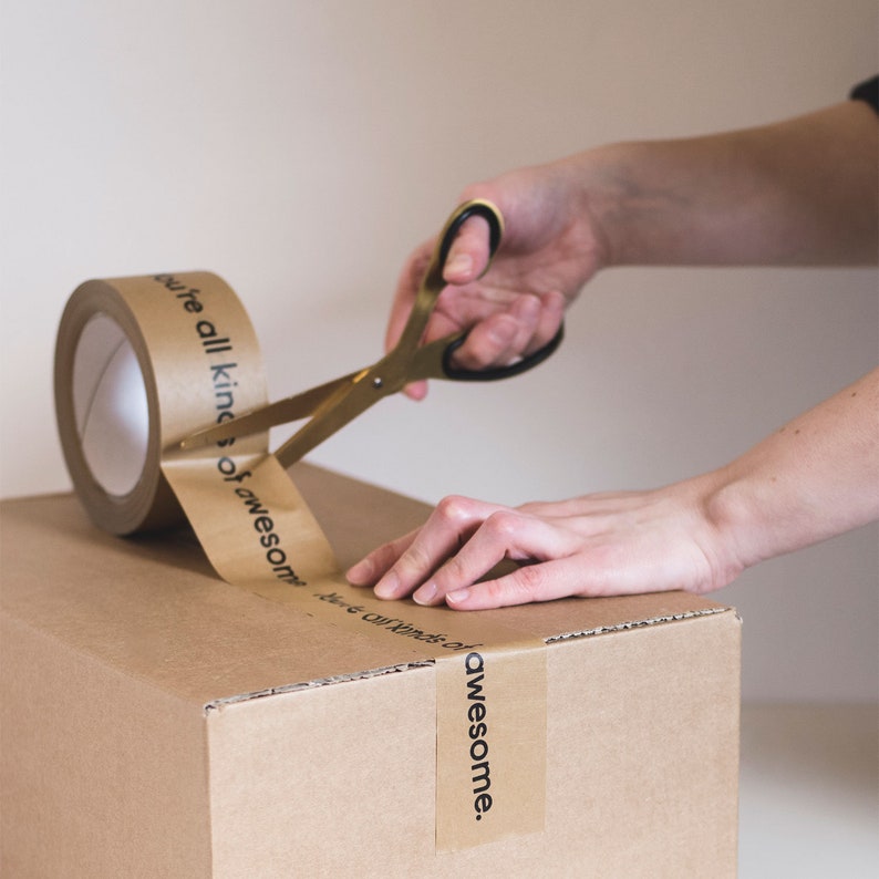 Eco Friendly Brown Kraft Tape 50mm x 50m Picture Framing Etsy