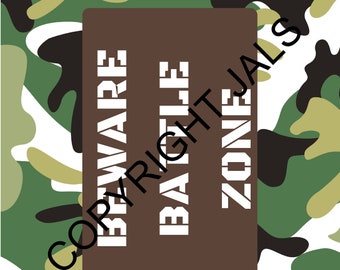Beware Battle Zone Camo, Dart Wars Sign Download, Nerf Party Downloads, Nerf Party, Nerf Birthday, Nerf Darts, Nerf Bullets, Nerf Ammo Sign