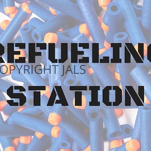 Sign, &quot; Refueling Station&quot;, Dart Wars Download, Nerf Party Downloads, Nerf Party, Nerf Birthday, Nerf Darts, Nerf Bullets, Nerf Ammo