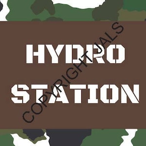 Sign, &quot;Hydro Station&quot;,Dart Wars Download, Nerf Party Downloads, Nerf Party, Nerf Birthday, Nerf Darts, Nerf Bullets, Nerf Ammo Sign