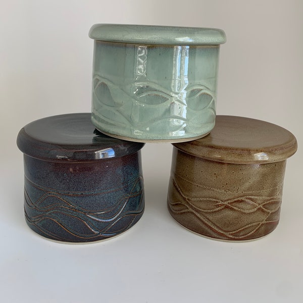 Pottery Butter Dish Etsy Canada
