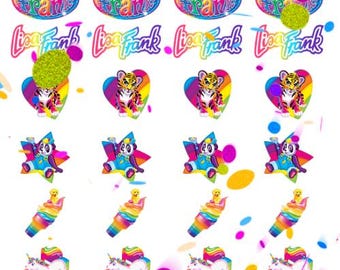 90&#39;s Nostalgia Nail Art Sticker Transfers 24 Per Sheet