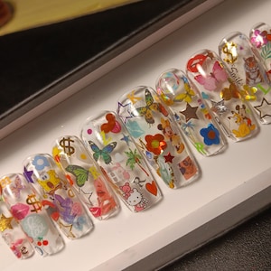 Flat Out Junkie Press On Nails Set