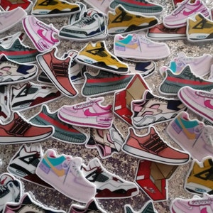 9 Piece Mix Set of Sneakers Sneakerhead Inspired Planar Resin Flatback Charms Random Assortment Grab Bag