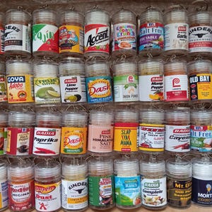 Deluxe Holiday GIFT SET of 40 Mini Seasoning Keychains Travel Seasoning Keychains Mini Shaker Seasonings