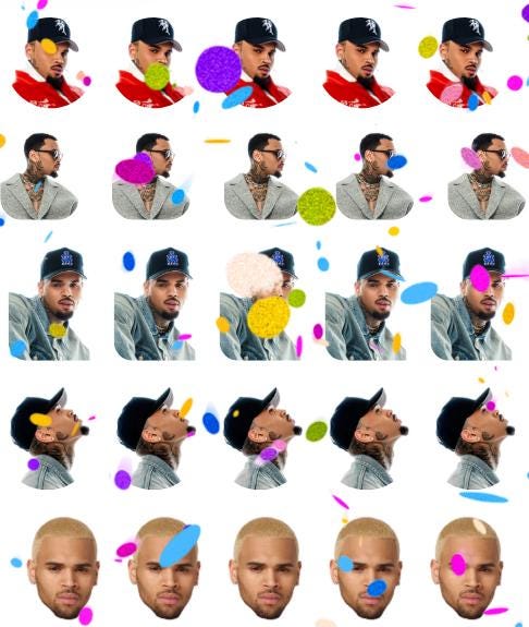 C Breezy Bowl Concert Nail Art Sticker Transfers 25 Per Sheet