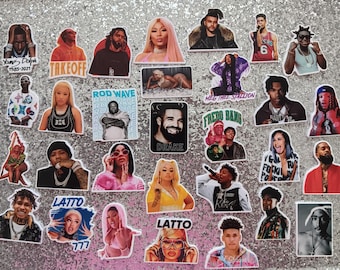 5,10,15,20 or 25 Piece Mix Set of Hip Hop Rapper Inspired Planar Resin Flatback Charms Random Assortment Grab Bag