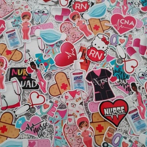 5,10,15,20 or 25 Piece Mix Set of Nurse Healthcare Doctor First Responder CNA Planar Resin Flatback Charms Random Assortment Grab Bag